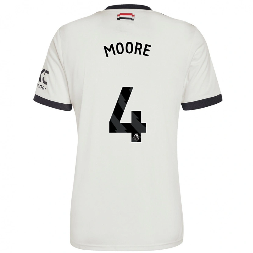 Danxen Enfant Maillot Jade Moore #4 Blanc Cassé Troisieme 2024/25 T-Shirt