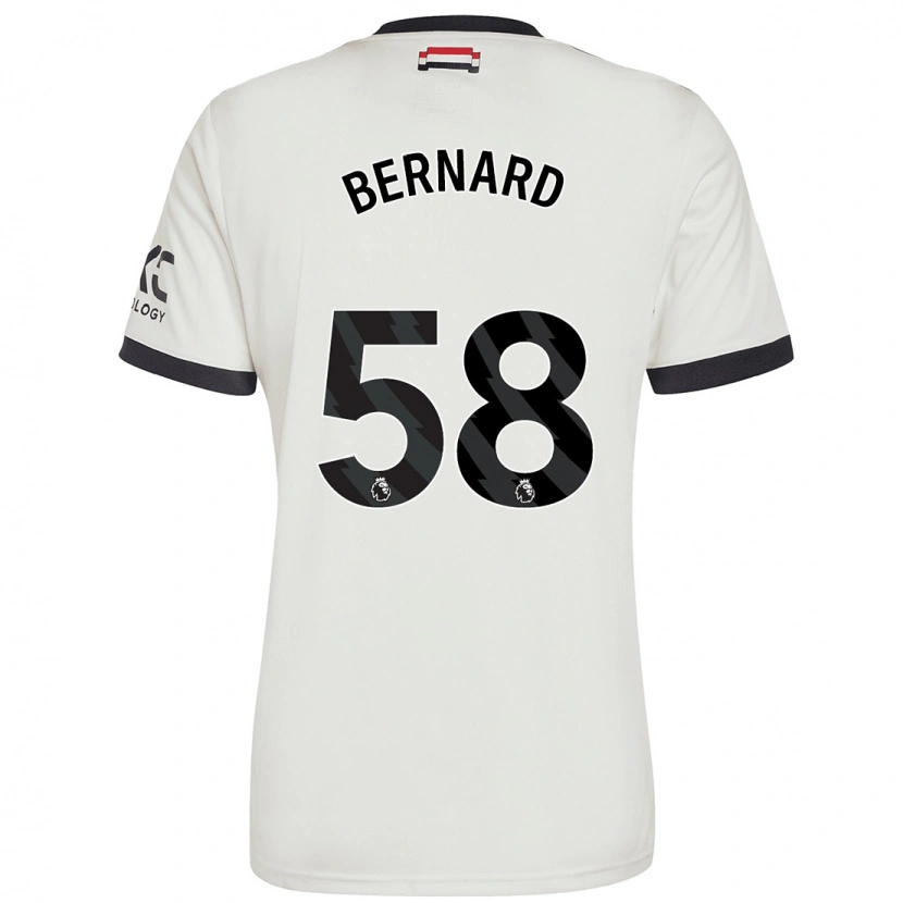 Danxen Enfant Maillot Bernard #58 Blanc Cassé Troisieme 2024/25 T-Shirt