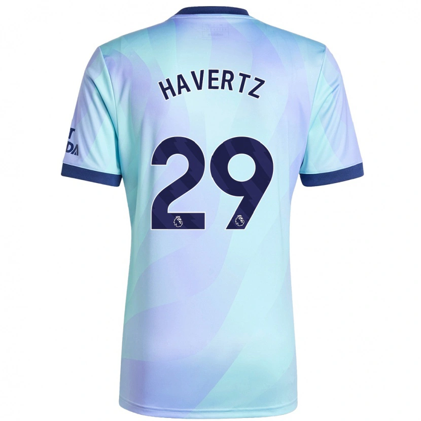 Danxen Enfant Maillot Kai Havertz #29 Aqua Troisieme 2024/25 T-Shirt