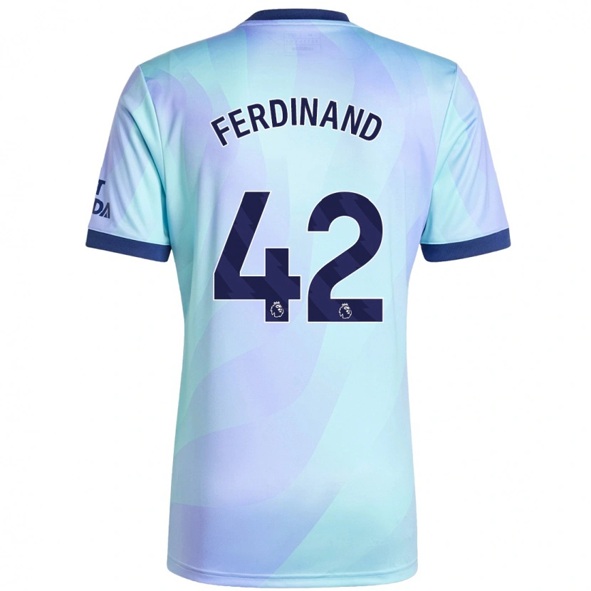 Danxen Enfant Maillot Seb Ferdinand #42 Aqua Troisieme 2024/25 T-Shirt