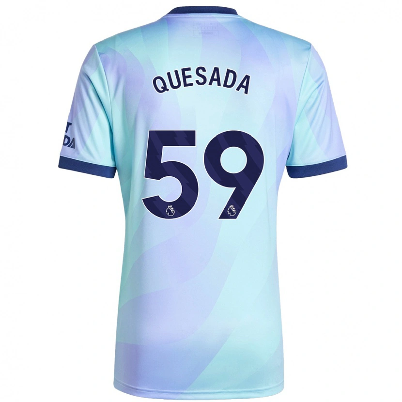 Danxen Enfant Maillot Elián Quesada #59 Aqua Troisieme 2024/25 T-Shirt