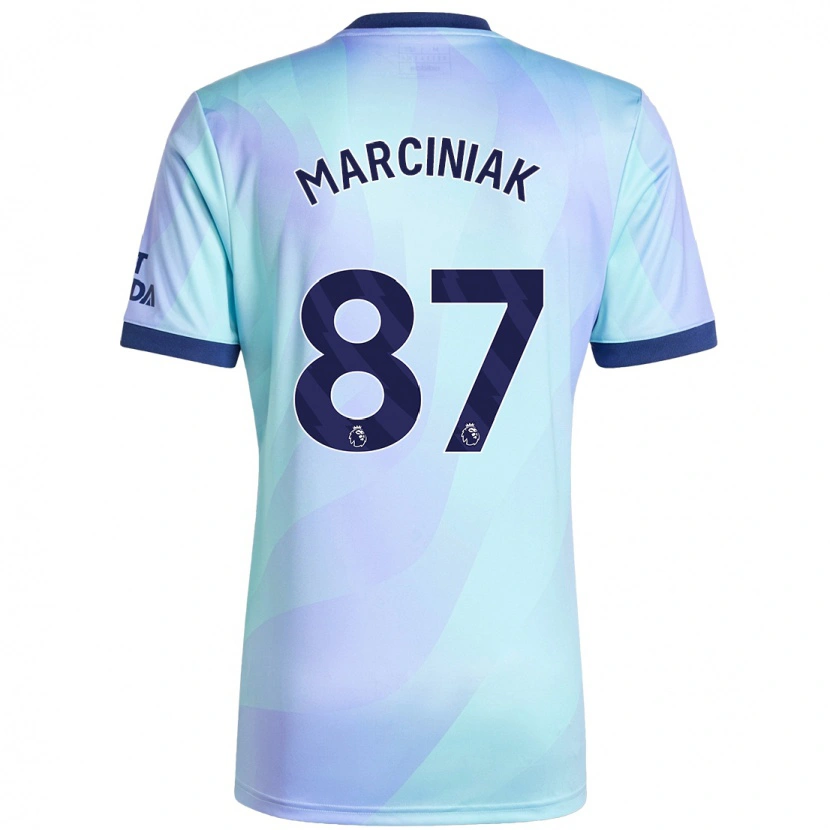 Danxen Enfant Maillot Alex Marciniak #87 Aqua Troisieme 2024/25 T-Shirt