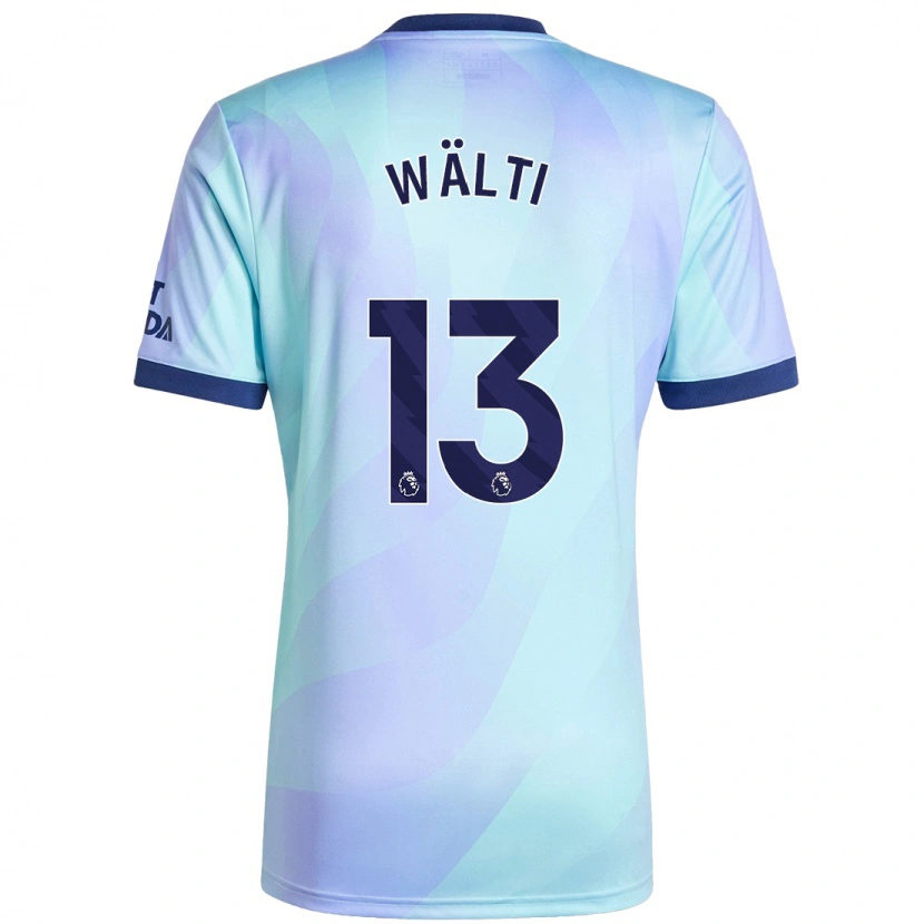 Danxen Enfant Maillot Lia Wälti #13 Aqua Troisieme 2024/25 T-Shirt