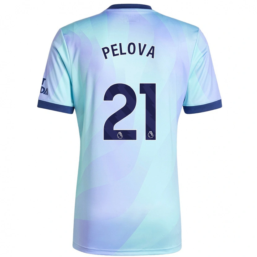 Danxen Enfant Maillot Victoria Pelova #21 Aqua Troisieme 2024/25 T-Shirt