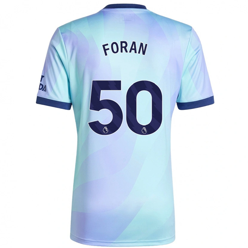 Danxen Enfant Maillot Taylor Foran #50 Aqua Troisieme 2024/25 T-Shirt