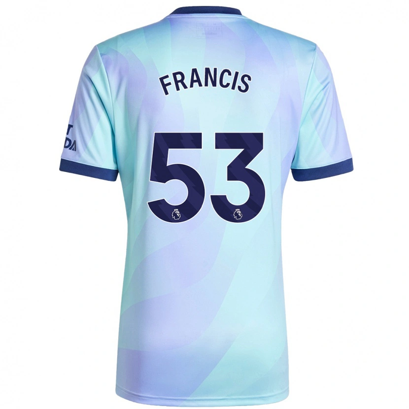 Danxen Enfant Maillot Jack Henry-Francis #53 Aqua Troisieme 2024/25 T-Shirt