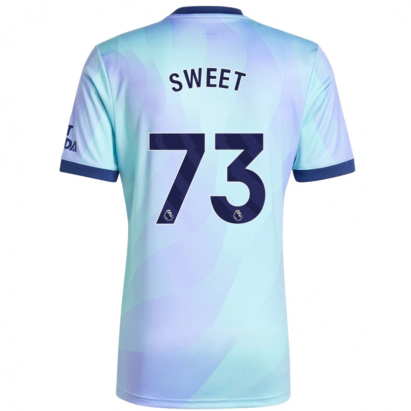 Danxen Enfant Maillot James Sweet #73 Aqua Troisieme 2024/25 T-Shirt