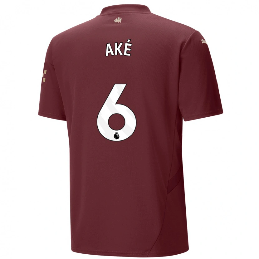 Danxen Enfant Maillot Nathan Aké #6 Marron Troisieme 2024/25 T-Shirt