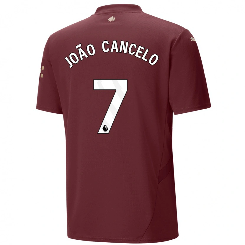 Danxen Enfant Maillot João Cancelo #7 Marron Troisieme 2024/25 T-Shirt