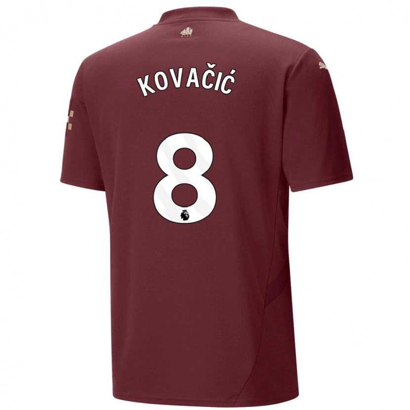 Danxen Enfant Maillot Mateo Kovacic #8 Marron Troisieme 2024/25 T-Shirt