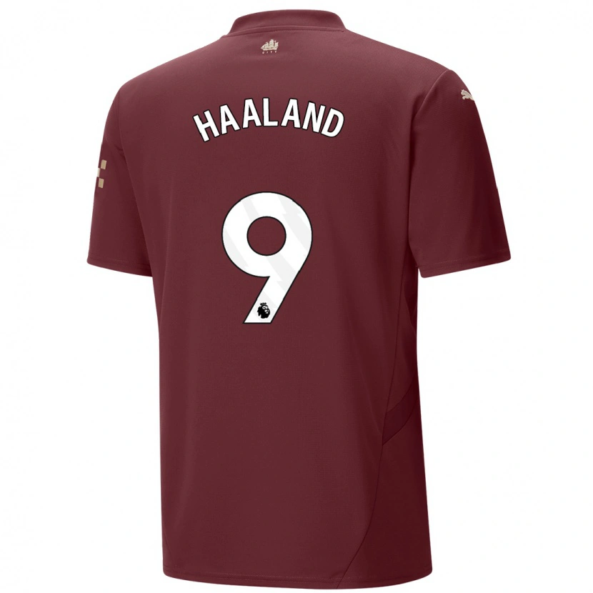 Danxen Enfant Maillot Erling Haaland #9 Marron Troisieme 2024/25 T-Shirt