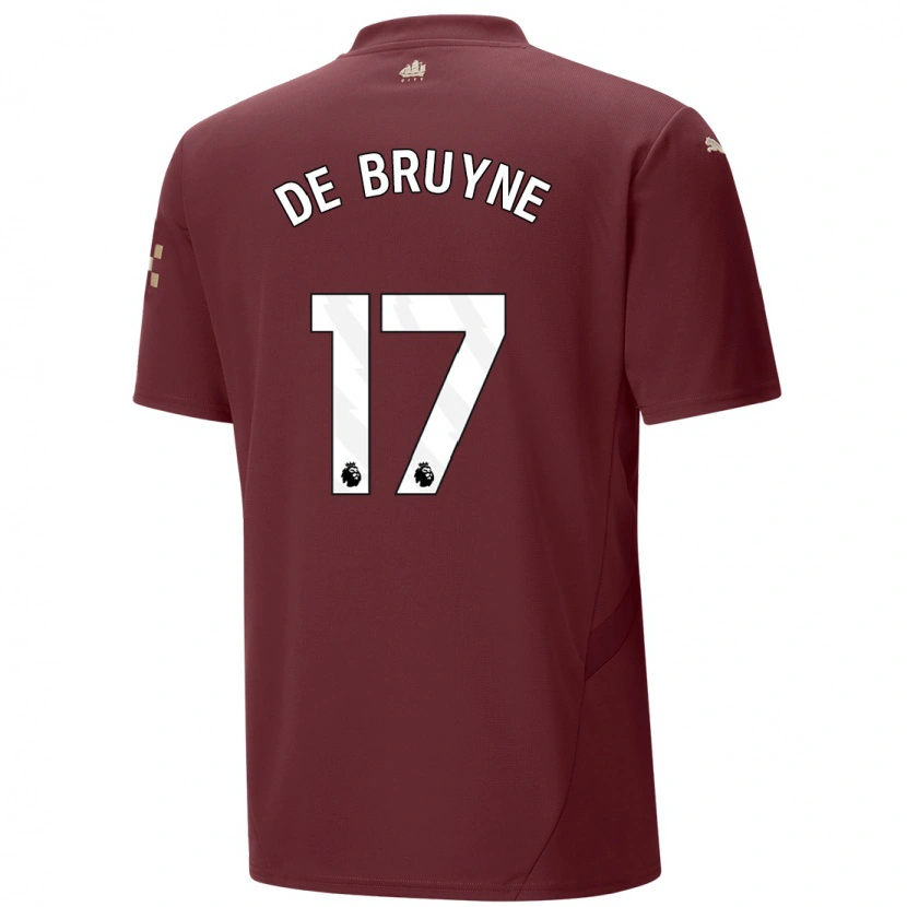 Danxen Enfant Maillot Kevin De Bruyne #17 Marron Troisieme 2024/25 T-Shirt