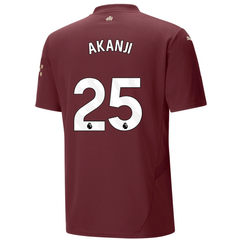 Danxen Enfant Maillot Manuel Akanji #25 Marron Troisieme 2024/25 T-Shirt