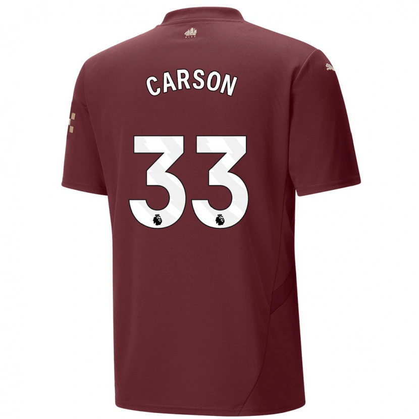 Danxen Enfant Maillot Scott Carson #33 Marron Troisieme 2024/25 T-Shirt