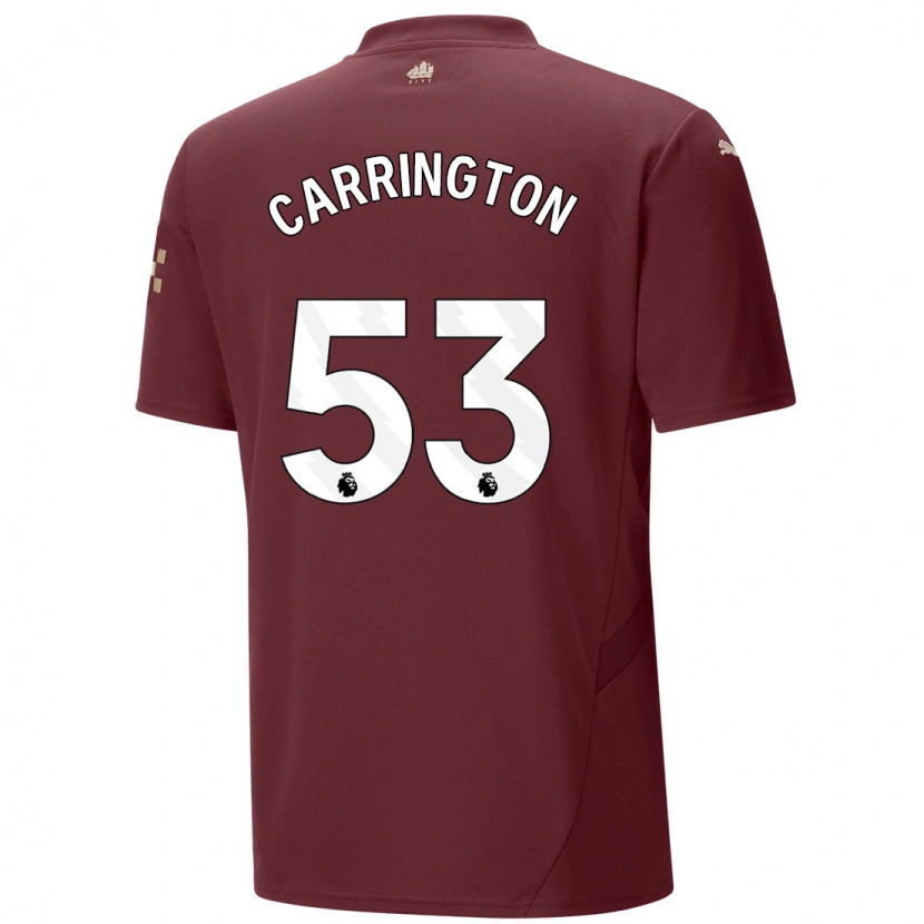 Danxen Enfant Maillot Ezra Carrington #53 Marron Troisieme 2024/25 T-Shirt