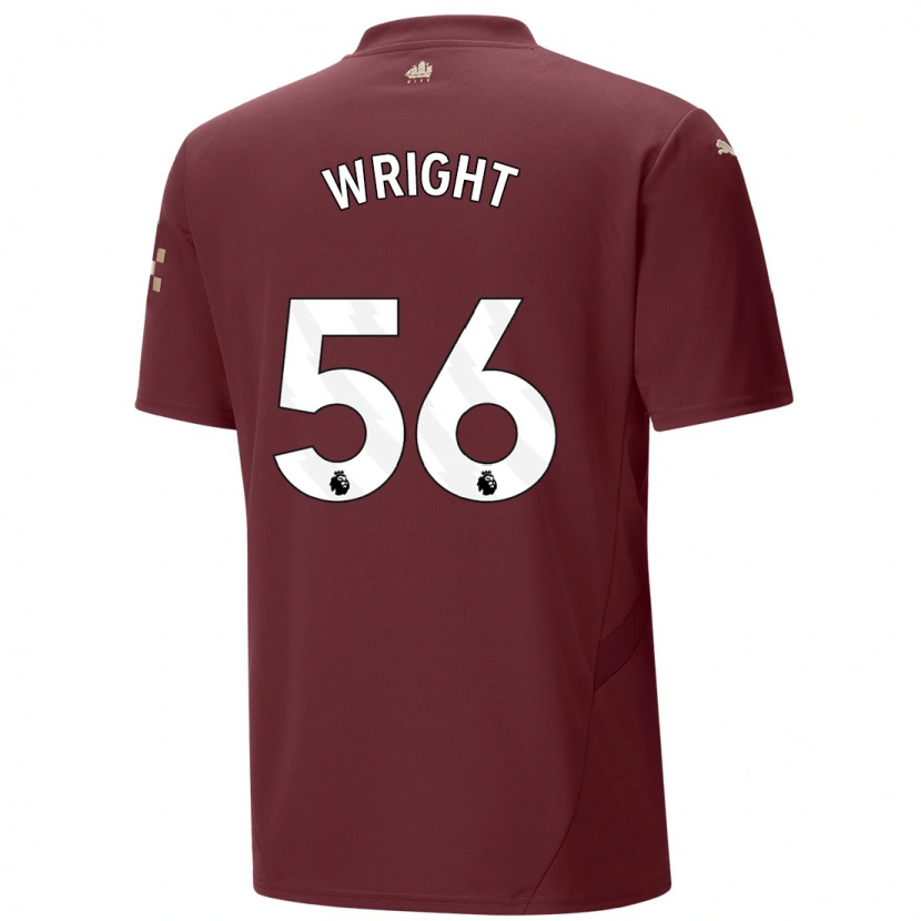 Danxen Enfant Maillot Jacob Wright #56 Marron Troisieme 2024/25 T-Shirt