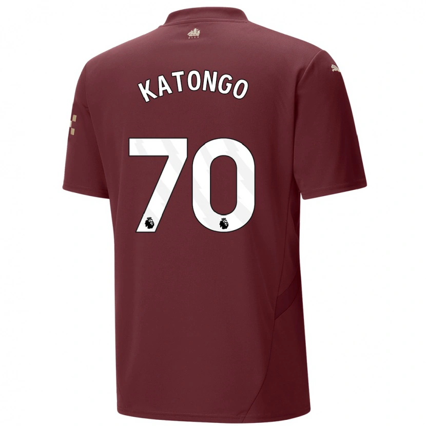 Danxen Enfant Maillot Jadel Katongo #70 Marron Troisieme 2024/25 T-Shirt