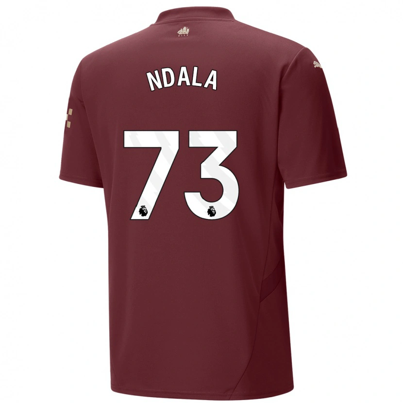 Danxen Enfant Maillot Joel Ndala #73 Marron Troisieme 2024/25 T-Shirt