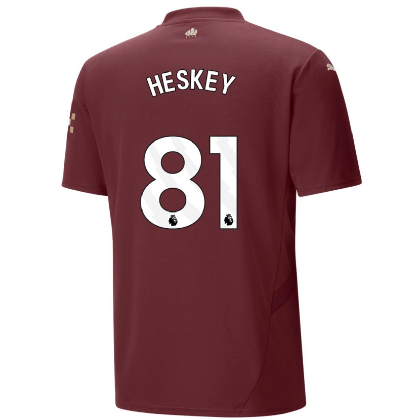 Danxen Enfant Maillot Jaden Heskey #81 Marron Troisieme 2024/25 T-Shirt