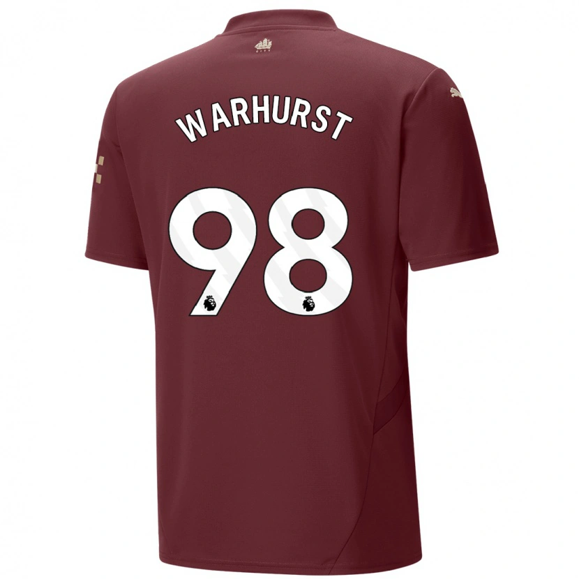 Danxen Enfant Maillot Matty Warhurst #98 Marron Troisieme 2024/25 T-Shirt