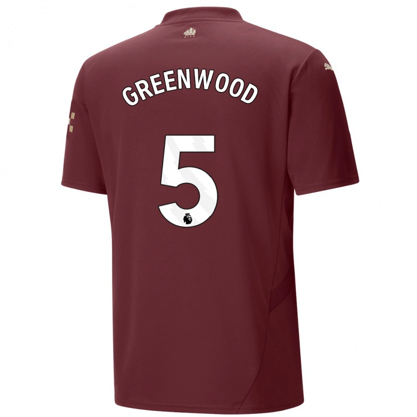 Danxen Enfant Maillot Alex Greenwood #5 Marron Troisieme 2024/25 T-Shirt