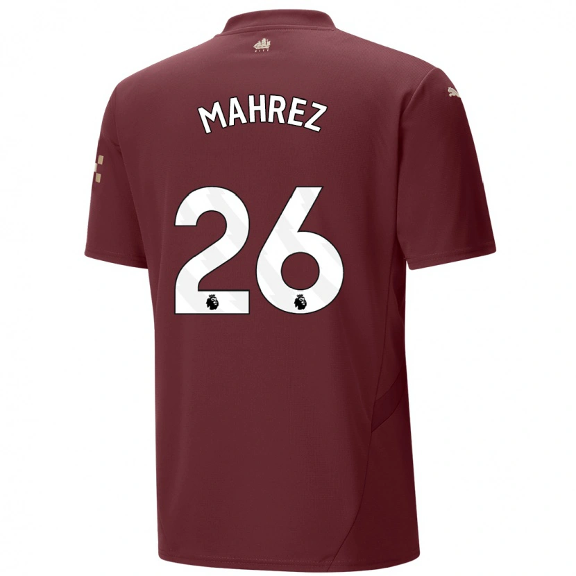 Danxen Enfant Maillot Riyad Mahrez #26 Marron Troisieme 2024/25 T-Shirt