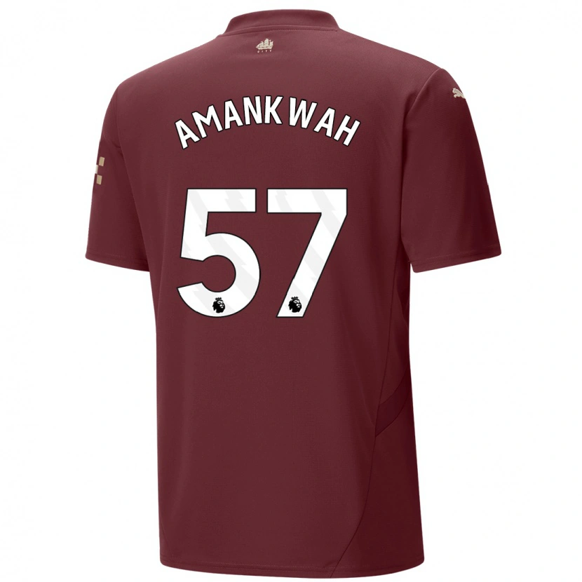 Danxen Enfant Maillot Yeboah Amankwah #57 Marron Troisieme 2024/25 T-Shirt