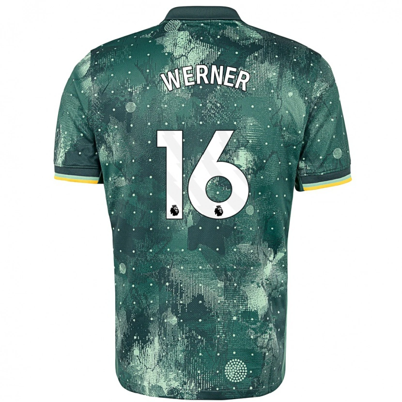 Danxen Enfant Maillot Timo Werner #16 Vert Menthe Troisieme 2024/25 T-Shirt