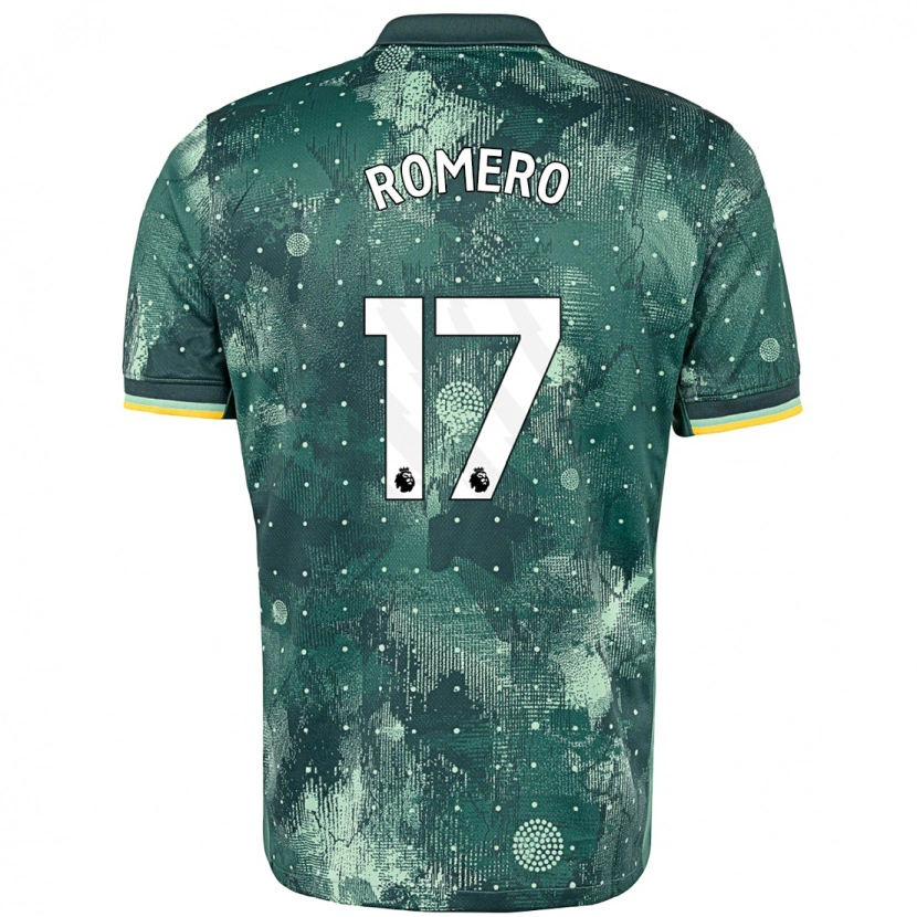 Danxen Enfant Maillot Cristian Romero #17 Vert Menthe Troisieme 2024/25 T-Shirt