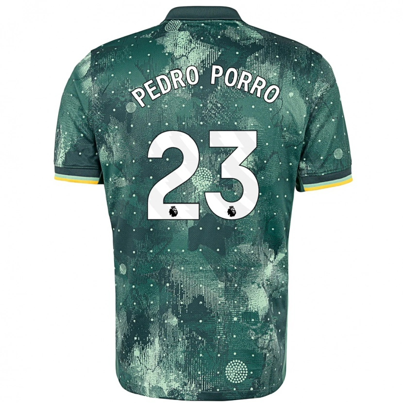 Danxen Enfant Maillot Pedro Porro #23 Vert Menthe Troisieme 2024/25 T-Shirt