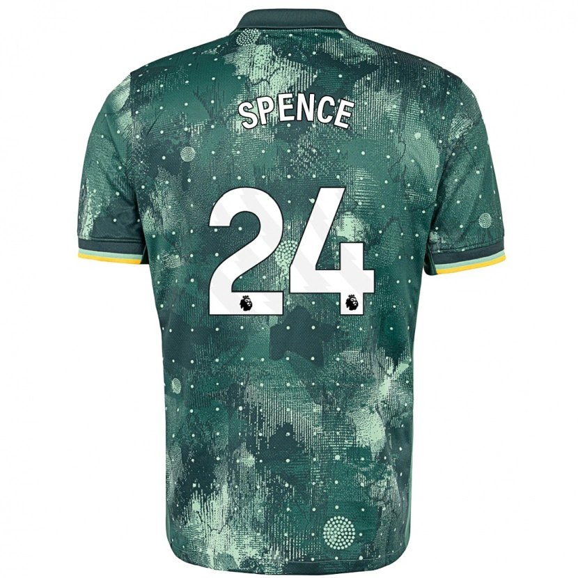 Danxen Enfant Maillot Djed Spence #24 Vert Menthe Troisieme 2024/25 T-Shirt