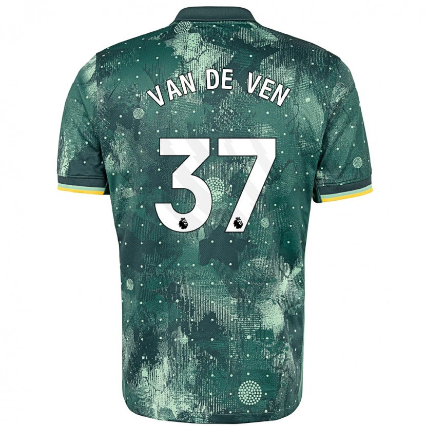 Danxen Enfant Maillot Micky Van De Ven #37 Vert Menthe Troisieme 2024/25 T-Shirt