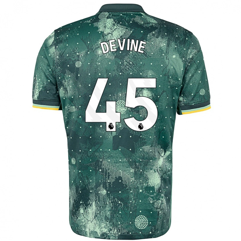 Danxen Enfant Maillot Alfie Devine #45 Vert Menthe Troisieme 2024/25 T-Shirt