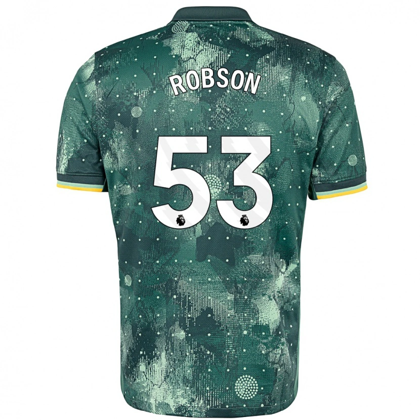 Danxen Enfant Maillot Max Robson #53 Vert Menthe Troisieme 2024/25 T-Shirt