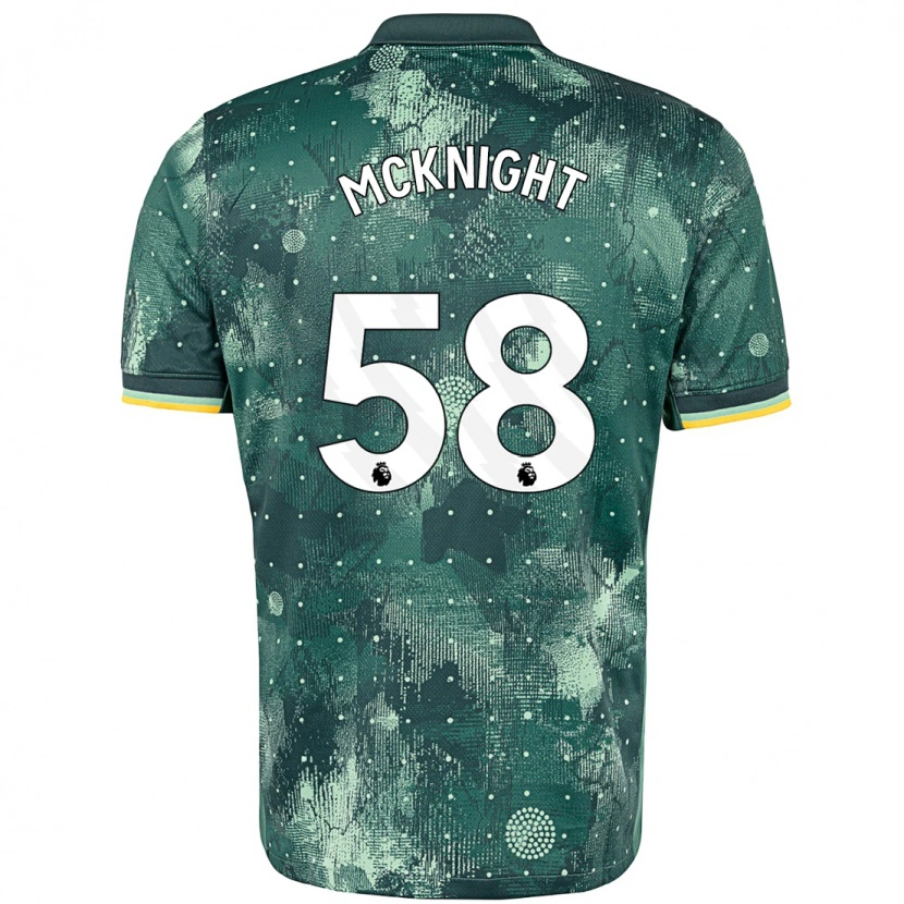 Danxen Enfant Maillot Maxwell Mcknight #58 Vert Menthe Troisieme 2024/25 T-Shirt