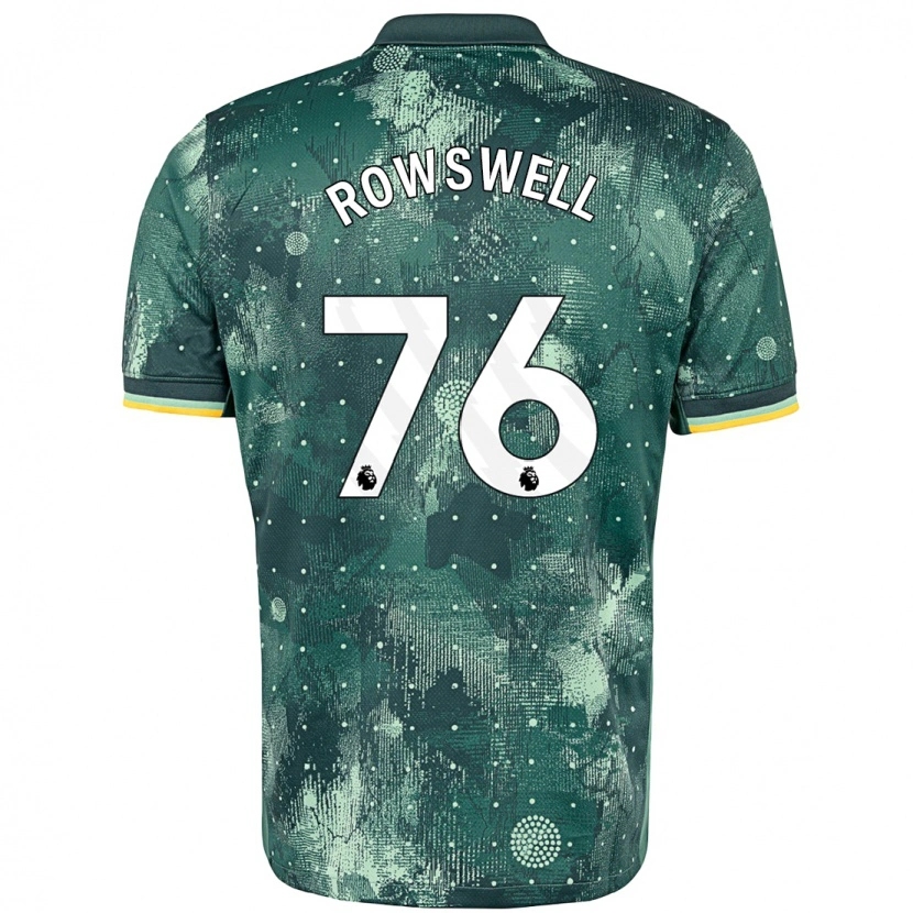 Danxen Enfant Maillot James Rowswell #76 Vert Menthe Troisieme 2024/25 T-Shirt