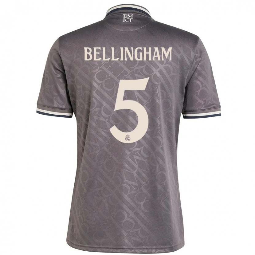 Danxen Enfant Maillot Jude Bellingham #5 Anthracite Troisieme 2024/25 T-Shirt