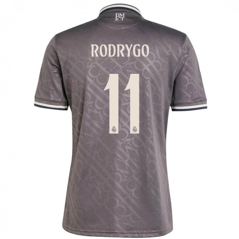 Danxen Enfant Maillot Rodrygo #11 Anthracite Troisieme 2024/25 T-Shirt