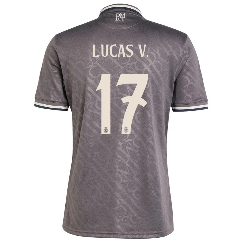 Danxen Enfant Maillot Lucas Vázquez #17 Anthracite Troisieme 2024/25 T-Shirt