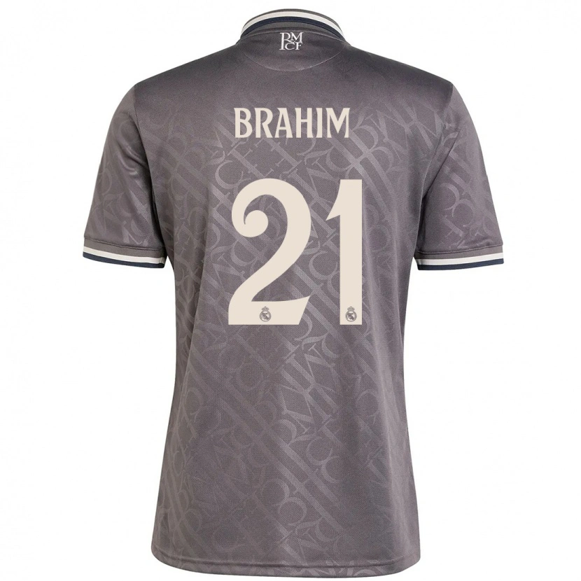 Danxen Enfant Maillot Brahim Díaz #21 Anthracite Troisieme 2024/25 T-Shirt