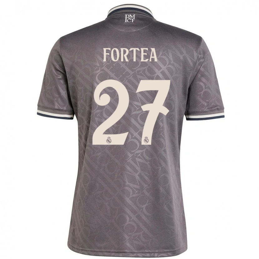 Danxen Enfant Maillot Jesús Fortea #27 Anthracite Troisieme 2024/25 T-Shirt