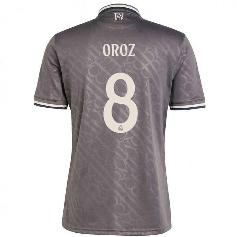 Danxen Enfant Maillot Maite Oroz #8 Anthracite Troisieme 2024/25 T-Shirt