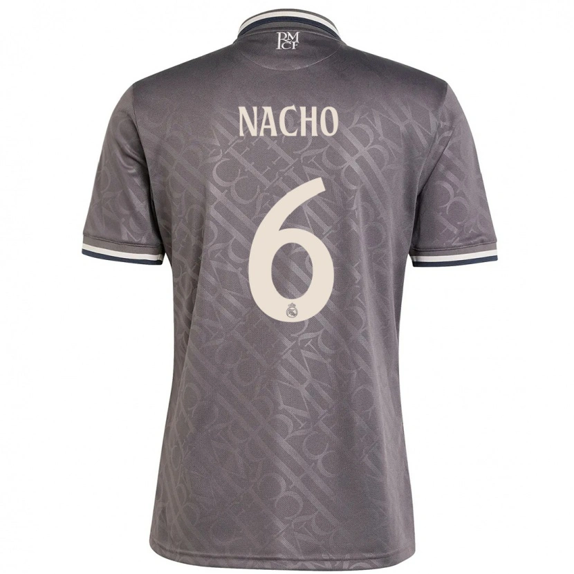 Danxen Enfant Maillot Nacho Fernández #6 Anthracite Troisieme 2024/25 T-Shirt