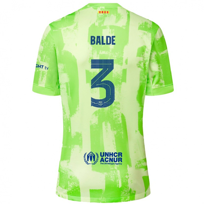 Danxen Enfant Maillot Alejandro Balde #3 Citron Vert Troisieme 2024/25 T-Shirt