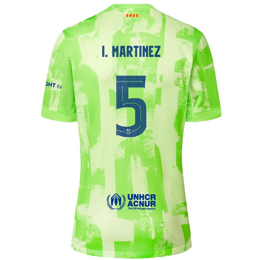 Danxen Enfant Maillot Iñigo Martínez #5 Citron Vert Troisieme 2024/25 T-Shirt