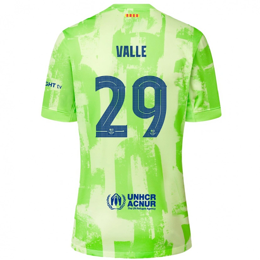 Danxen Enfant Maillot Álex Valle #29 Citron Vert Troisieme 2024/25 T-Shirt