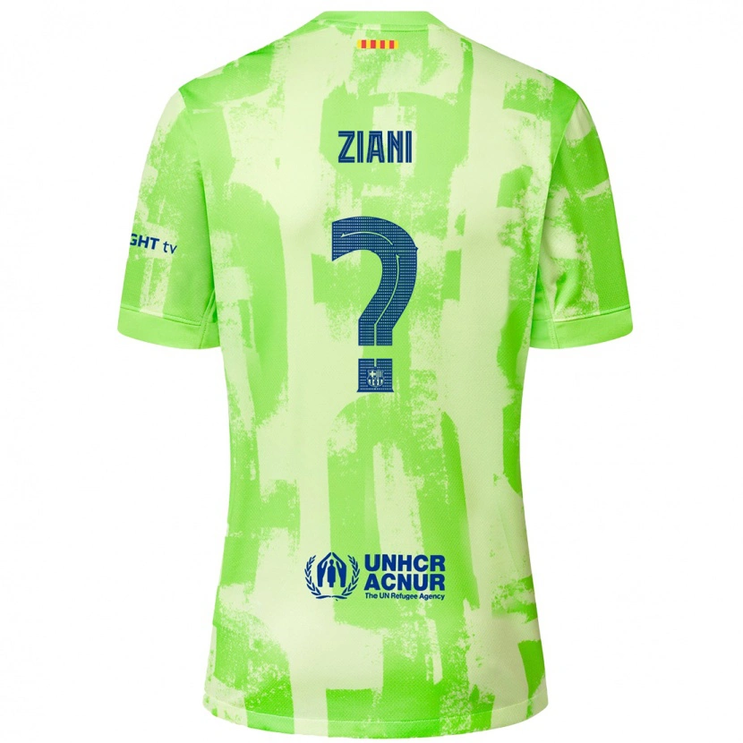 Danxen Enfant Maillot Ismael Ziani #0 Citron Vert Troisieme 2024/25 T-Shirt