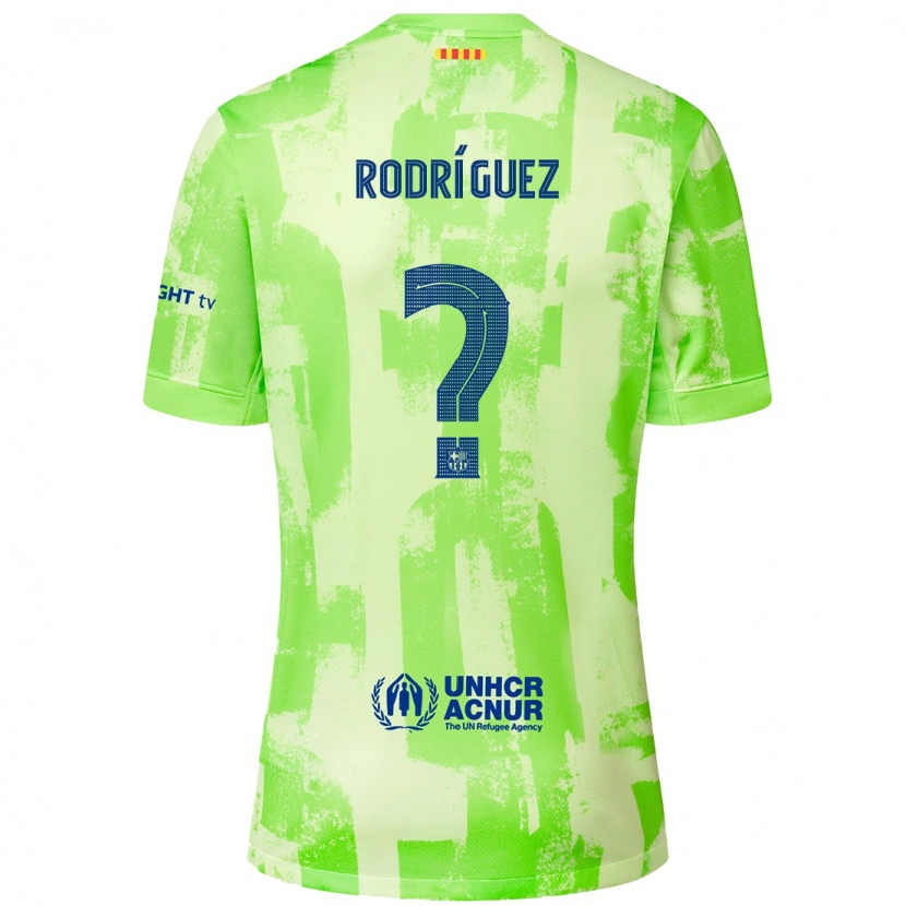 Danxen Enfant Maillot Alfredo Rodríguez #0 Citron Vert Troisieme 2024/25 T-Shirt