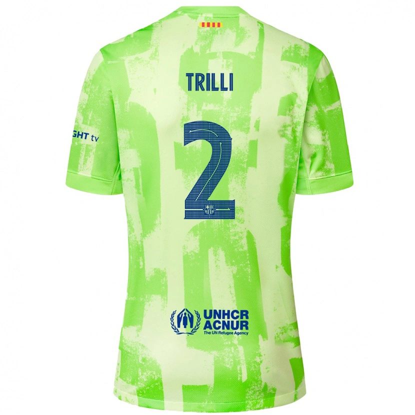 Danxen Enfant Maillot Trilli #2 Citron Vert Troisieme 2024/25 T-Shirt