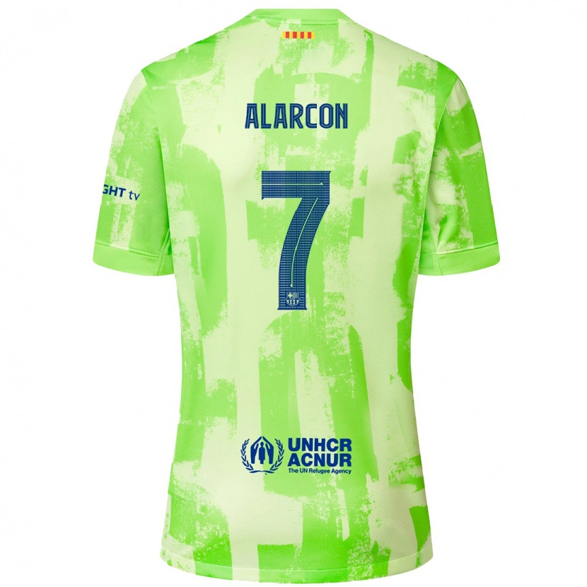 Danxen Enfant Maillot Ángel Alarcón #7 Citron Vert Troisieme 2024/25 T-Shirt